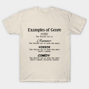 Examples of Genre - Black T-Shirt